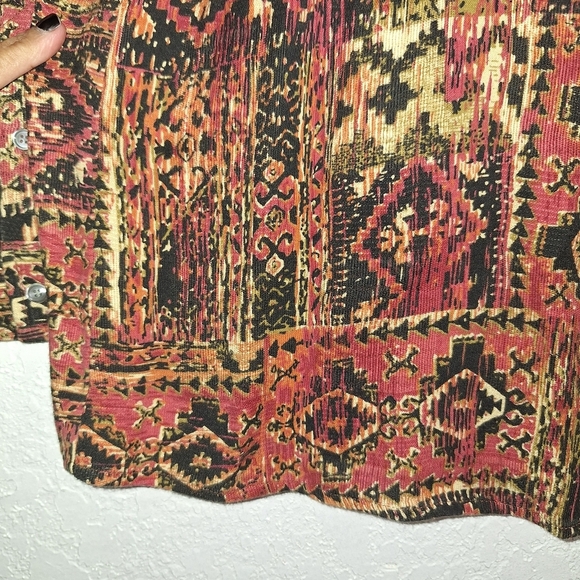 NWOT Soft Surroundings Leopard Mixed Pattern Button Down Shirt 1X Long Sleeve - Picture 4 of 7